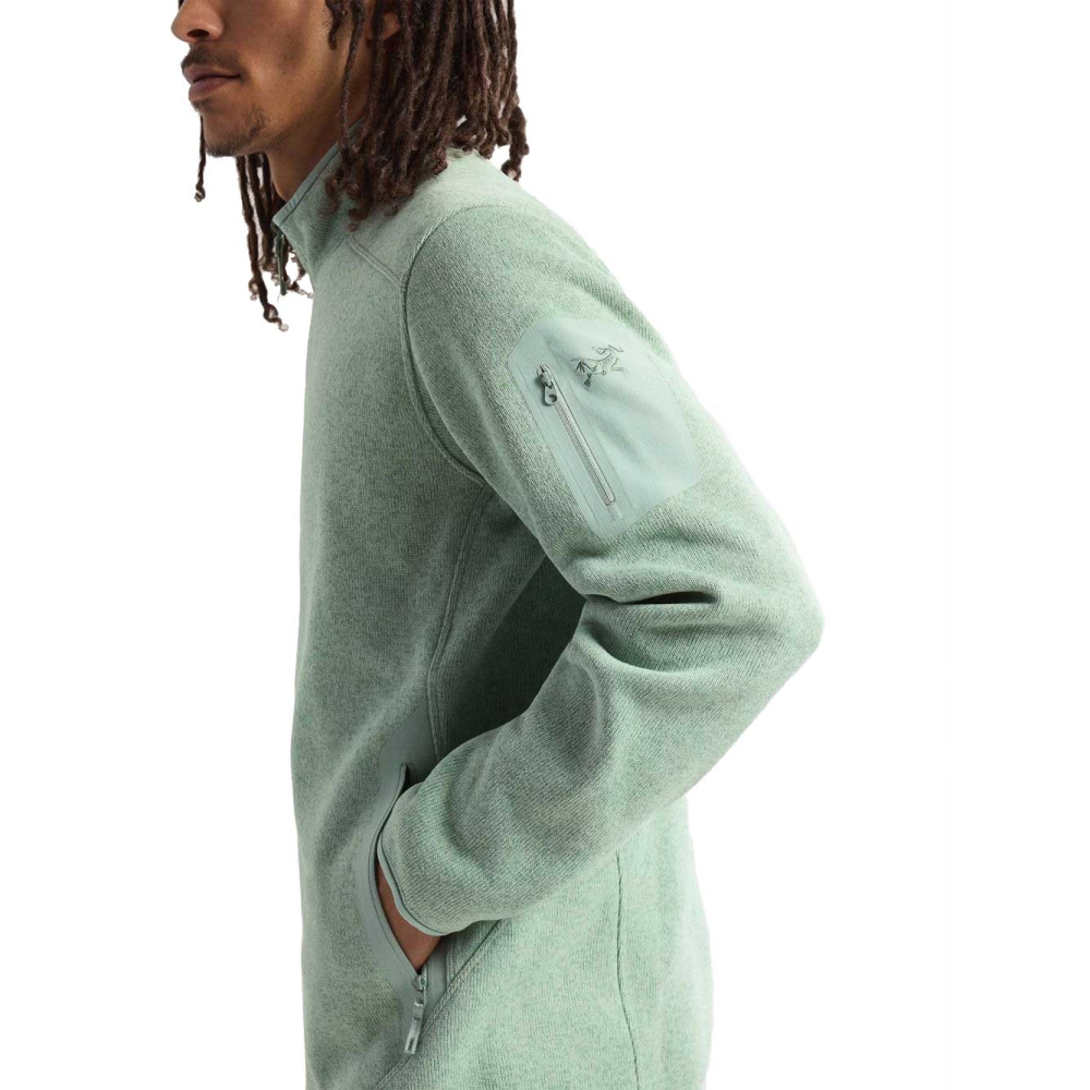 Arc'teryx Covert Cardigan Stone Green Heather 8884-021915 fleeces en truien online bestellen bij Kathmandu Outdoor & Travel