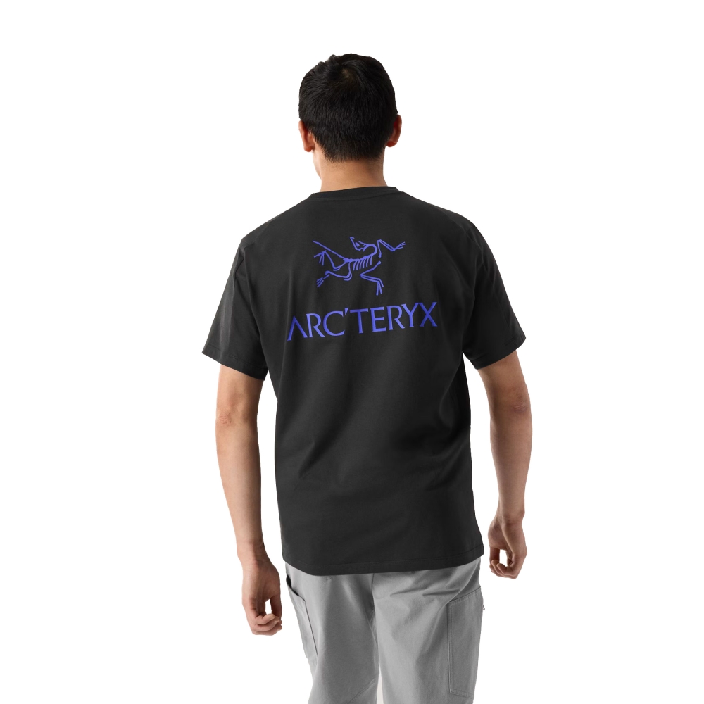 Arc'teryx Kragg SL Cotton Bird Word SS Black / Electra 9535-021896 shirts en tops online bestellen bij Kathmandu Outdoor & Travel