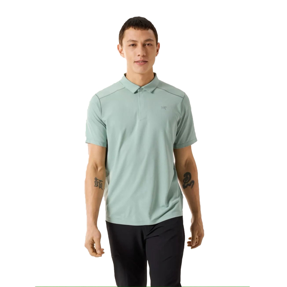 Arc'teryx Cormac Polo SS Stone Green Heather 9705-021915 shirts en tops online bestellen bij Kathmandu Outdoor & Travel