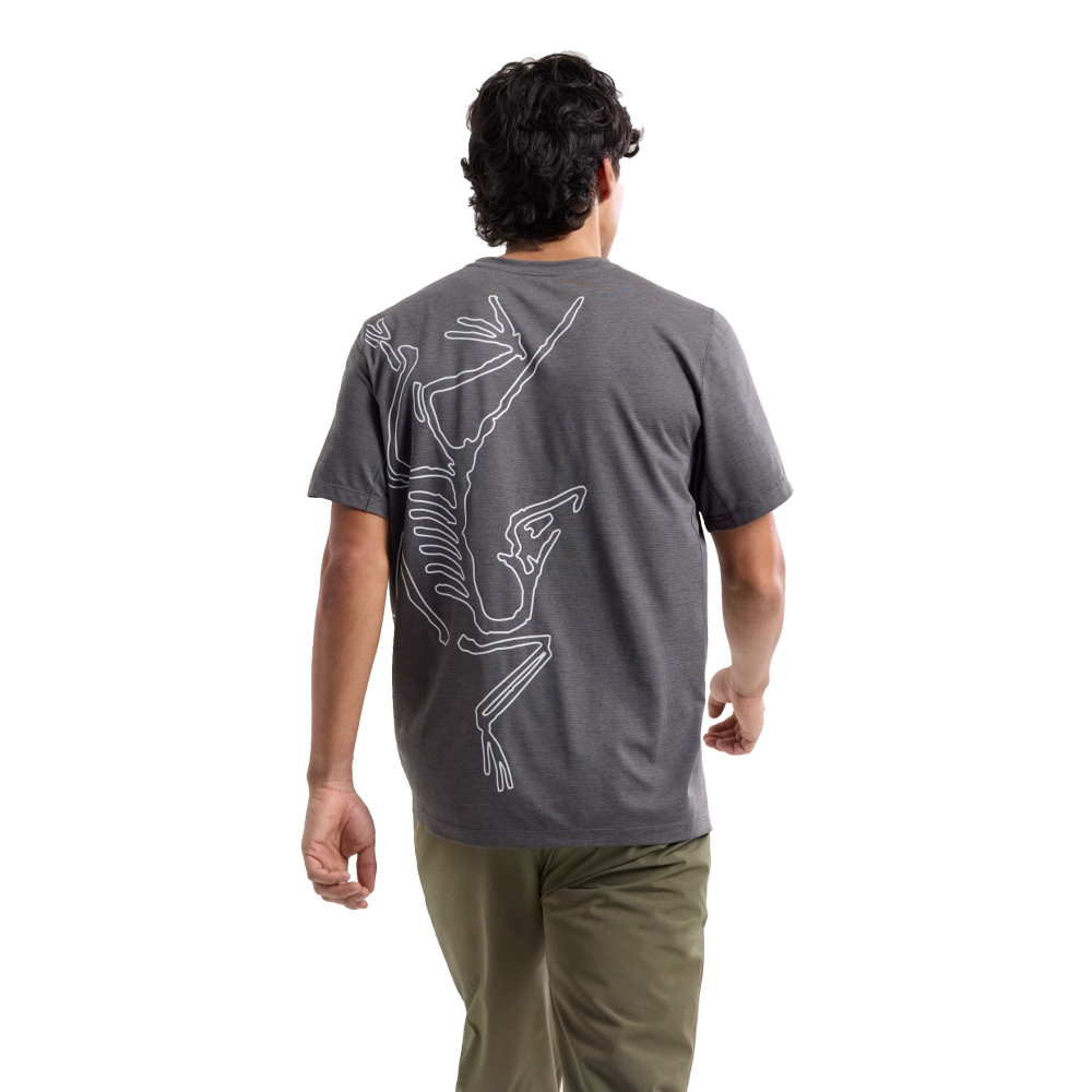Arc'teryx Cormac Arc'Bird Logo SS Black Heather 9721-000033 shirts en tops online bestellen bij Kathmandu Outdoor & Travel