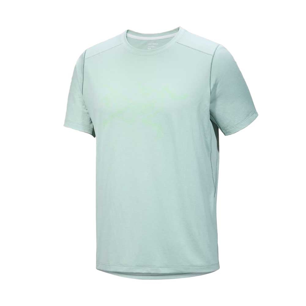 Arc'teryx Cormac Logo SS Stone Green Heather 9726-021915 shirts en tops online bestellen bij Kathmandu Outdoor & Travel