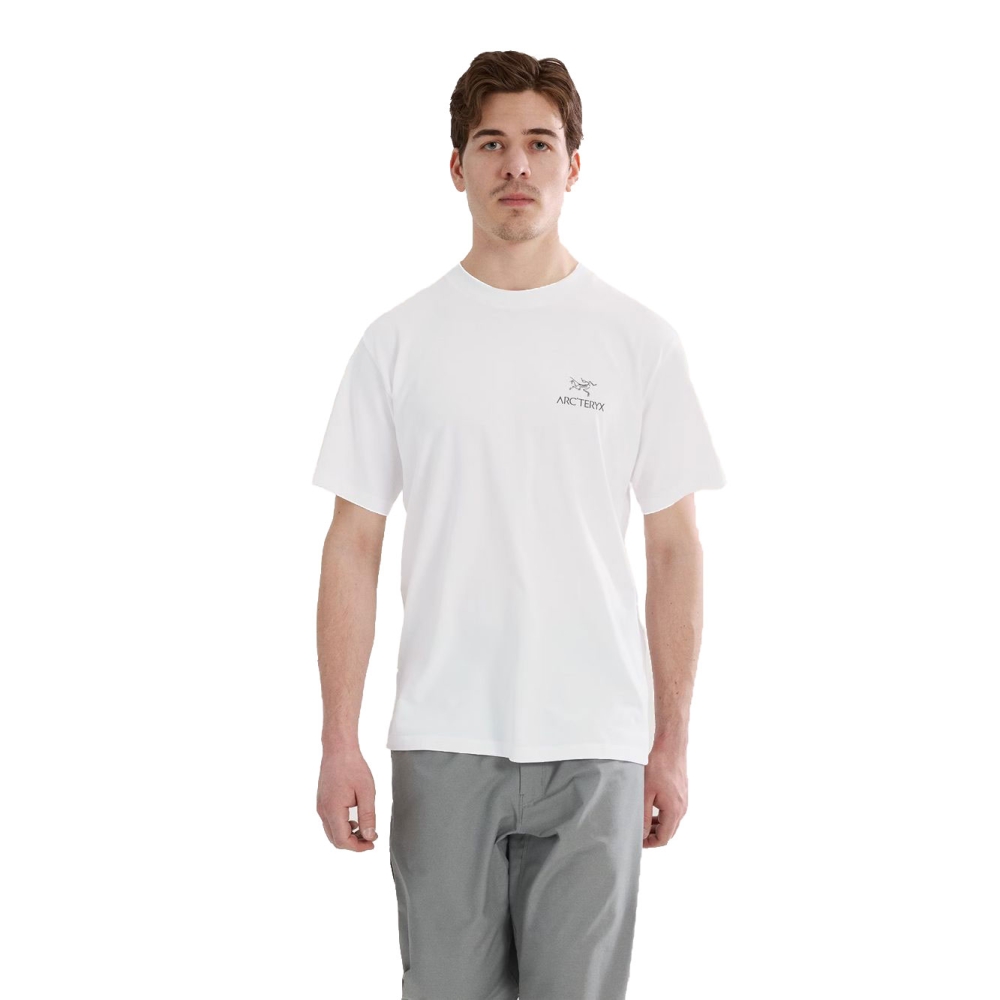 Arc'teryx Kragg SL Cotton Bird Word SS White Light / Black 9535-021939 shirts en tops online bestellen bij Kathmandu Outdoor & Travel
