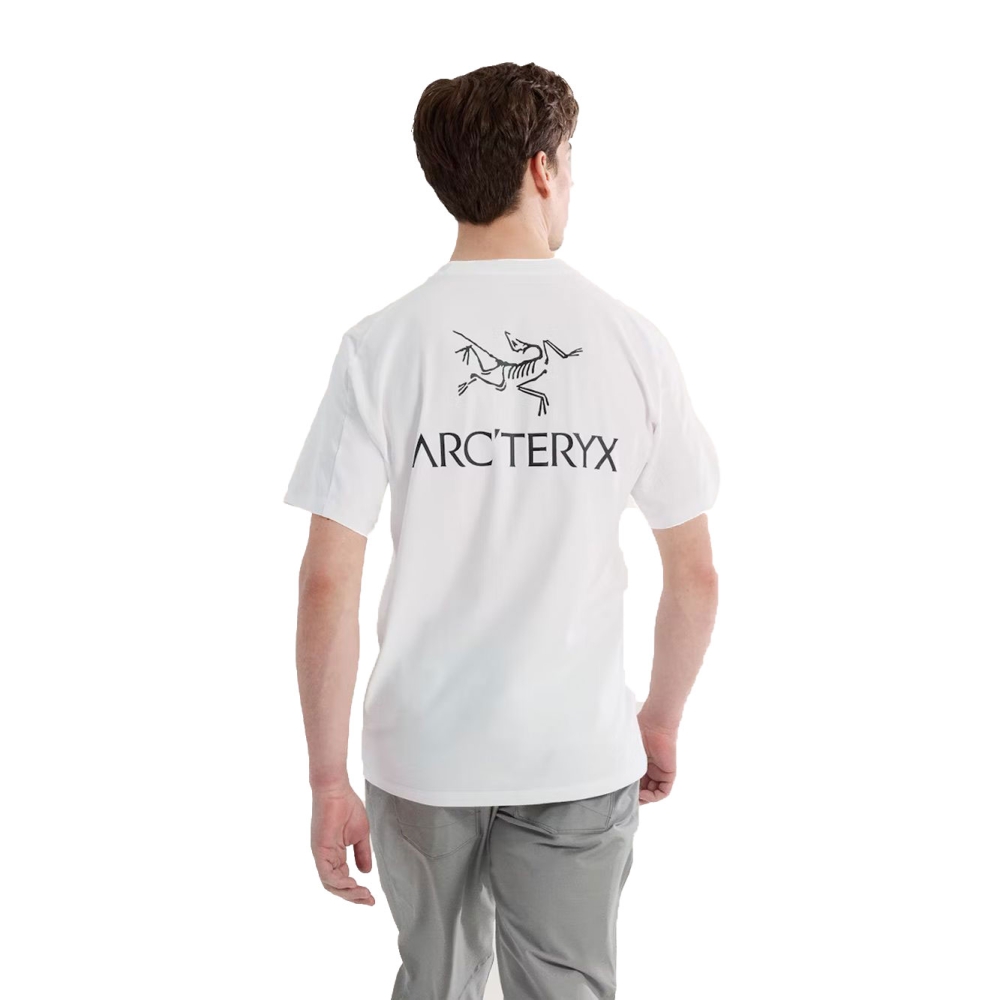 Arc'teryx Kragg SL Cotton Bird Word SS White Light / Black 9535-021939 shirts en tops online bestellen bij Kathmandu Outdoor & Travel