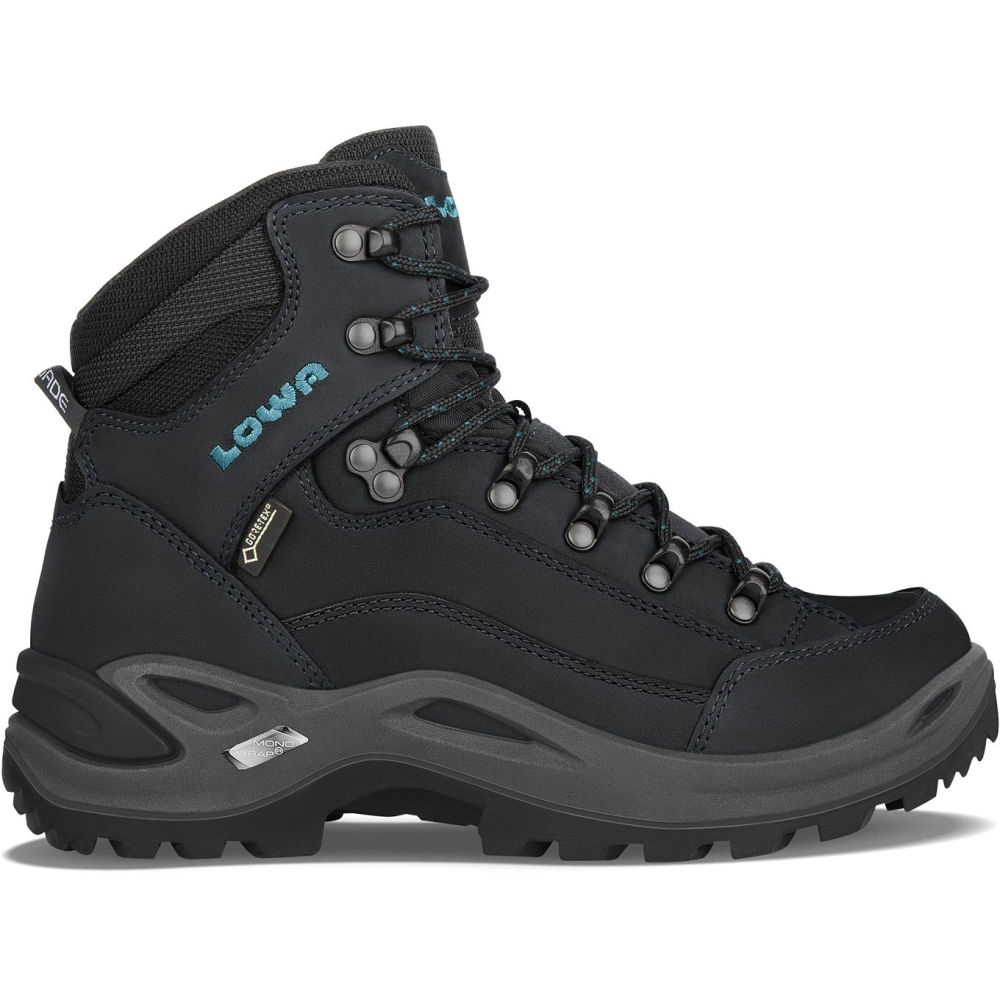 Lowa Renegade GTX Mid Women's Asphalt/Turquoise LM321945-9368 wandelschoenen dames online bestellen bij Kathmandu Outdoor & Travel