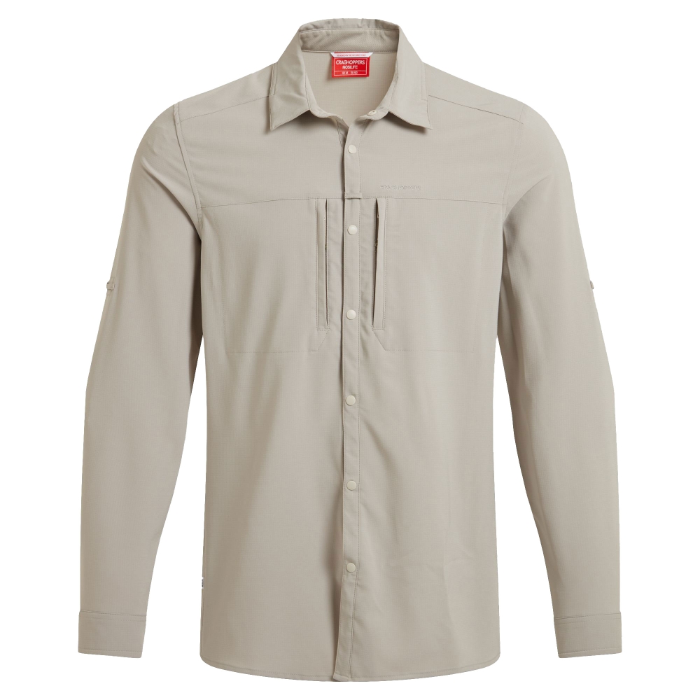 Craghoppers NosiLife Pro Long Sleeved Shirt V Parchment CMS706-222 shirts en tops online bestellen bij Kathmandu Outdoor & Travel