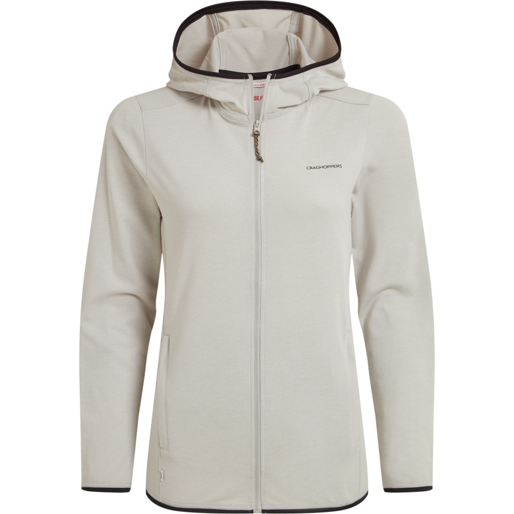 Craghoppers NosiLife Afia Hooded Jacket Women's Light Grey Marl CWT1370-QAL fleeces en truien online bestellen bij Kathmandu Outdoor & Travel
