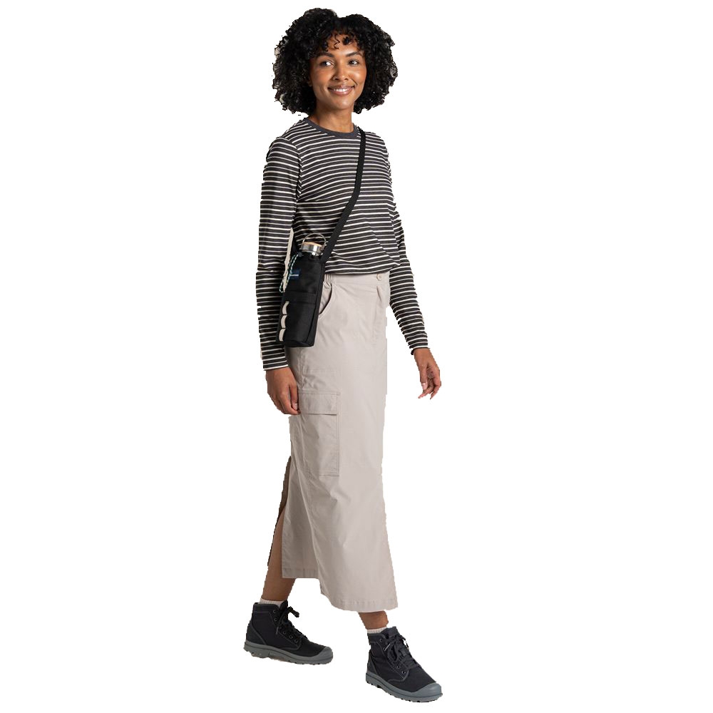 Craghoppers NosiLife Pro Midi Skirt Women's Soft Mushroom CWD053-KD7 jurken en rokken online bestellen bij Kathmandu Outdoor & Travel