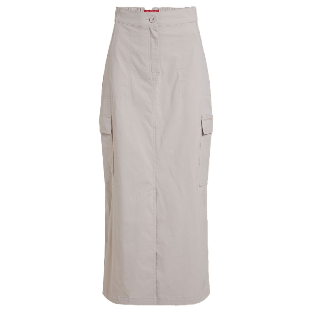 Craghoppers NosiLife Pro Midi Skirt Women's Soft Mushroom CWD053-KD7 jurken en rokken online bestellen bij Kathmandu Outdoor & Travel