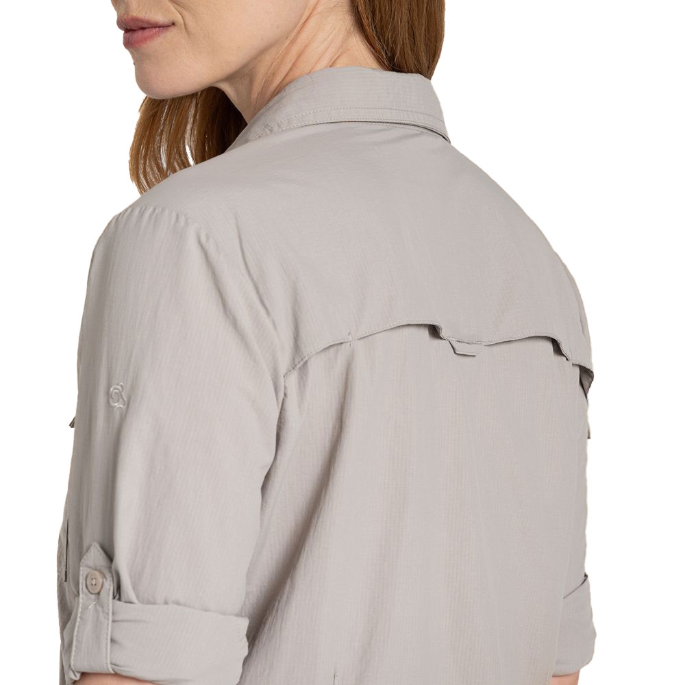 Craghoppers NosiLife Adventure Long Sleeved Shirt III Women's Soft Mushroom CWS534-KD7 shirts en tops online bestellen bij Kathmandu Outdoor & Travel