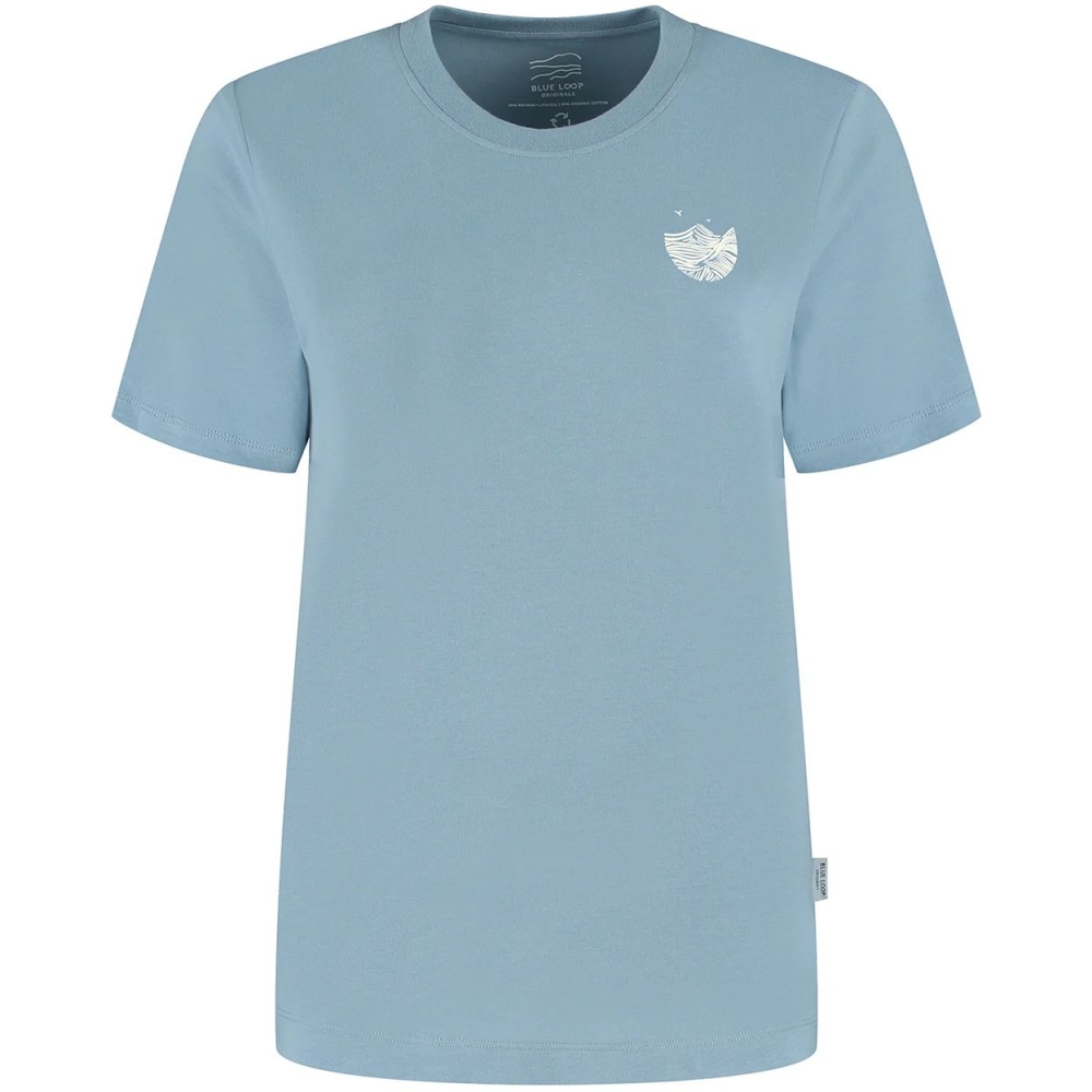 Blue Loop Originals Refibra Seascape Tshirt Women's Blue Shadow W-RLT014-25-B289 shirts en tops online bestellen bij Kathmandu Outdoor & Travel