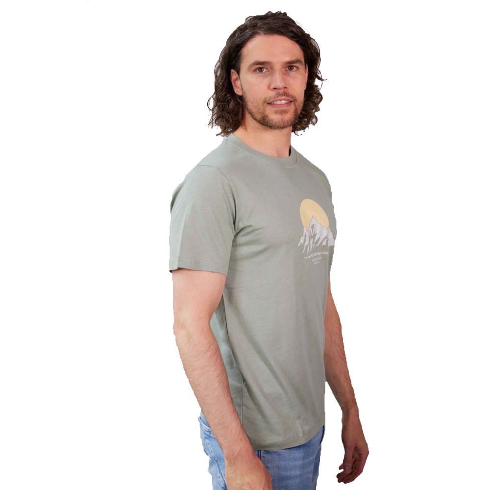 Blue Loop Originals Refibra Sundown Tshirt  Iceberg Green M-RSD014-25-B356 shirts en tops online bestellen bij Kathmandu Outdoor & Travel