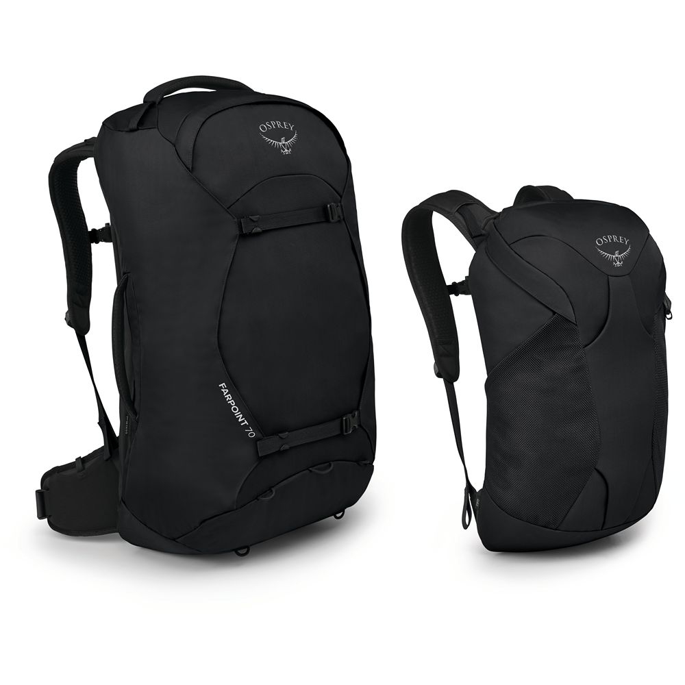 Osprey Farpoint 70 Black 10003322 reistassen online bestellen bij Kathmandu Outdoor & Travel