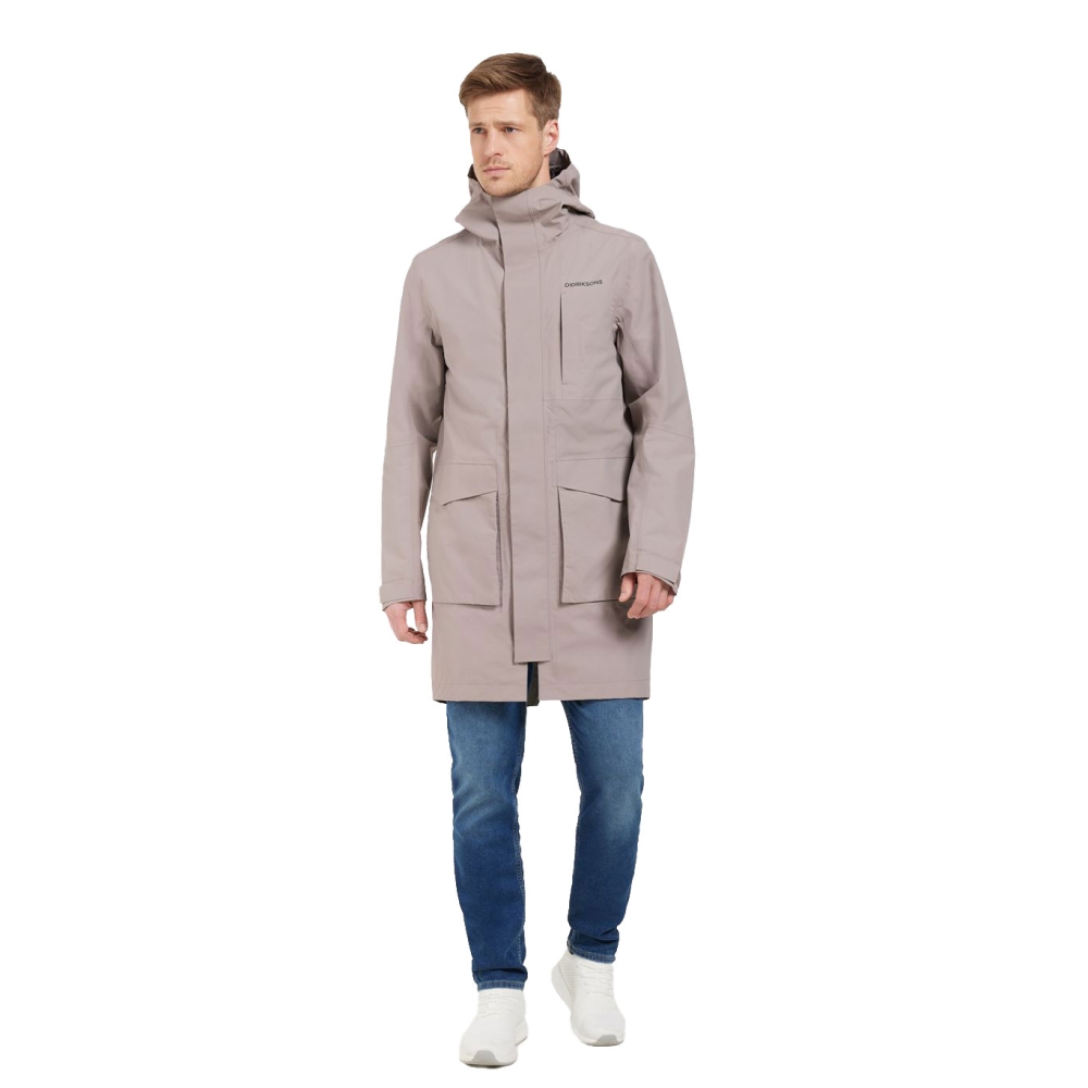 Didriksons Andreas usx Parka 2 Ash Brown 505249-F04 jassen online bestellen bij Kathmandu Outdoor & Travel