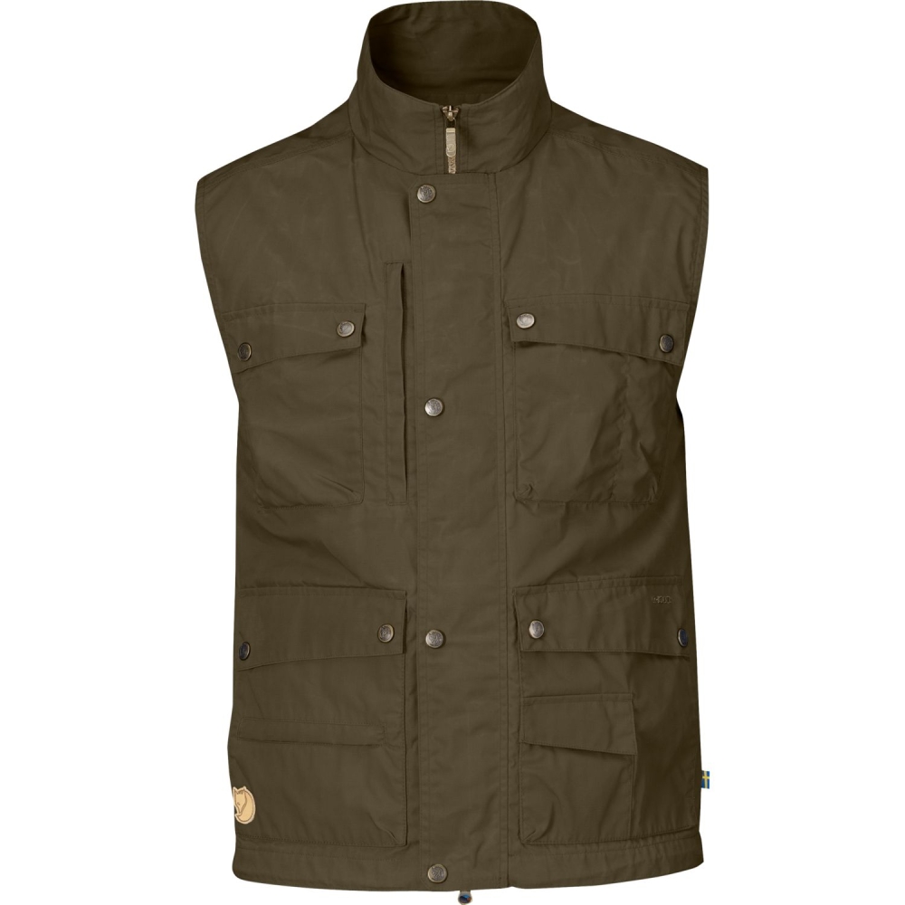 Fjällräven Reporter Lite Vest Dark Olive F81280-633 jassen online bestellen bij Kathmandu Outdoor & Travel