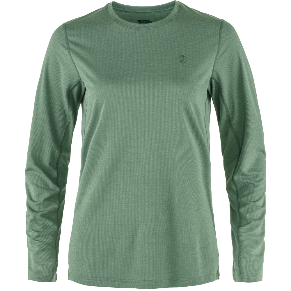Fjällräven Abisko Day Hike LS Women's Patina Green F14600161-614 shirts en tops online bestellen bij Kathmandu Outdoor & Travel