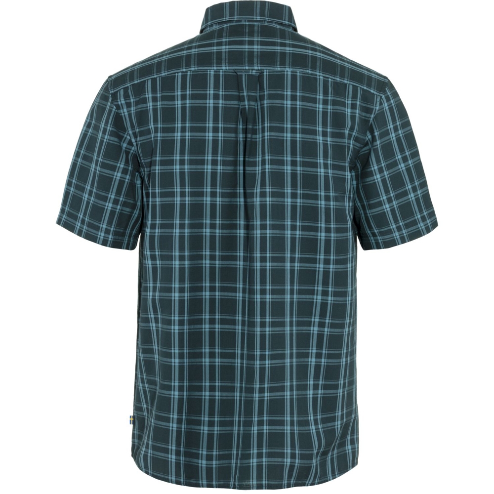 Fjällräven Övik Lite Shirt SS Dark Navy-Dawn Blue F87038-555-543 shirts en tops online bestellen bij Kathmandu Outdoor & Travel