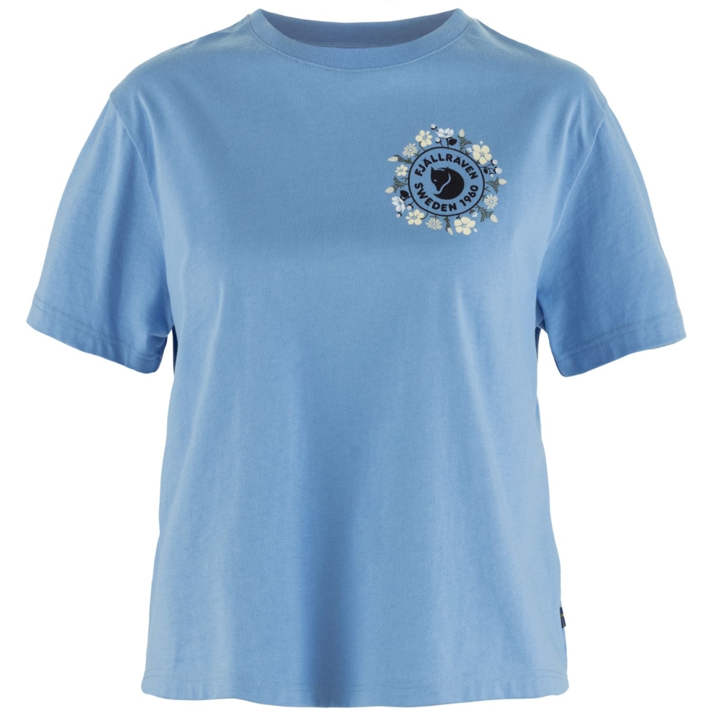 Fjällräven Fjällblomster Logo T-shirt Women's Ultramarine F14600213-537 shirts en tops online bestellen bij Kathmandu Outdoor & Travel
