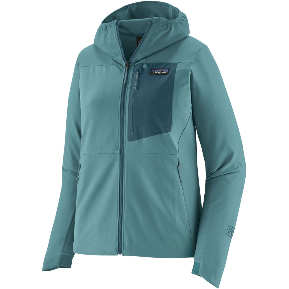 Patagonia R1 CrossStrata Hoody Women's Wetland Blue 85450-WLDB jassen online bestellen bij Kathmandu Outdoor & Travel