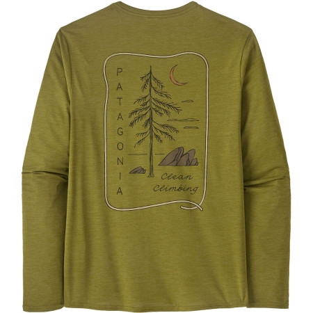 Patagonia  L/S Cap Cool Daily Graphic Shirt - Lands Clean Climb Roots: Graze Green 