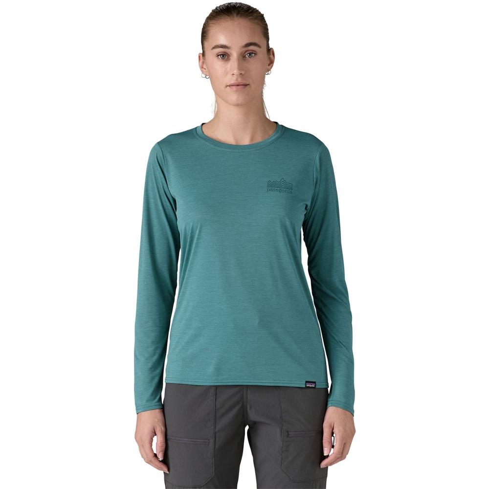 Patagonia L/S Cap Cool Daily Graphic Shirt Women's Strataspire: Wetland Blue X-Dy 45205-SWLX shirts en tops online bestellen bij Kathmandu Outdoor & Travel