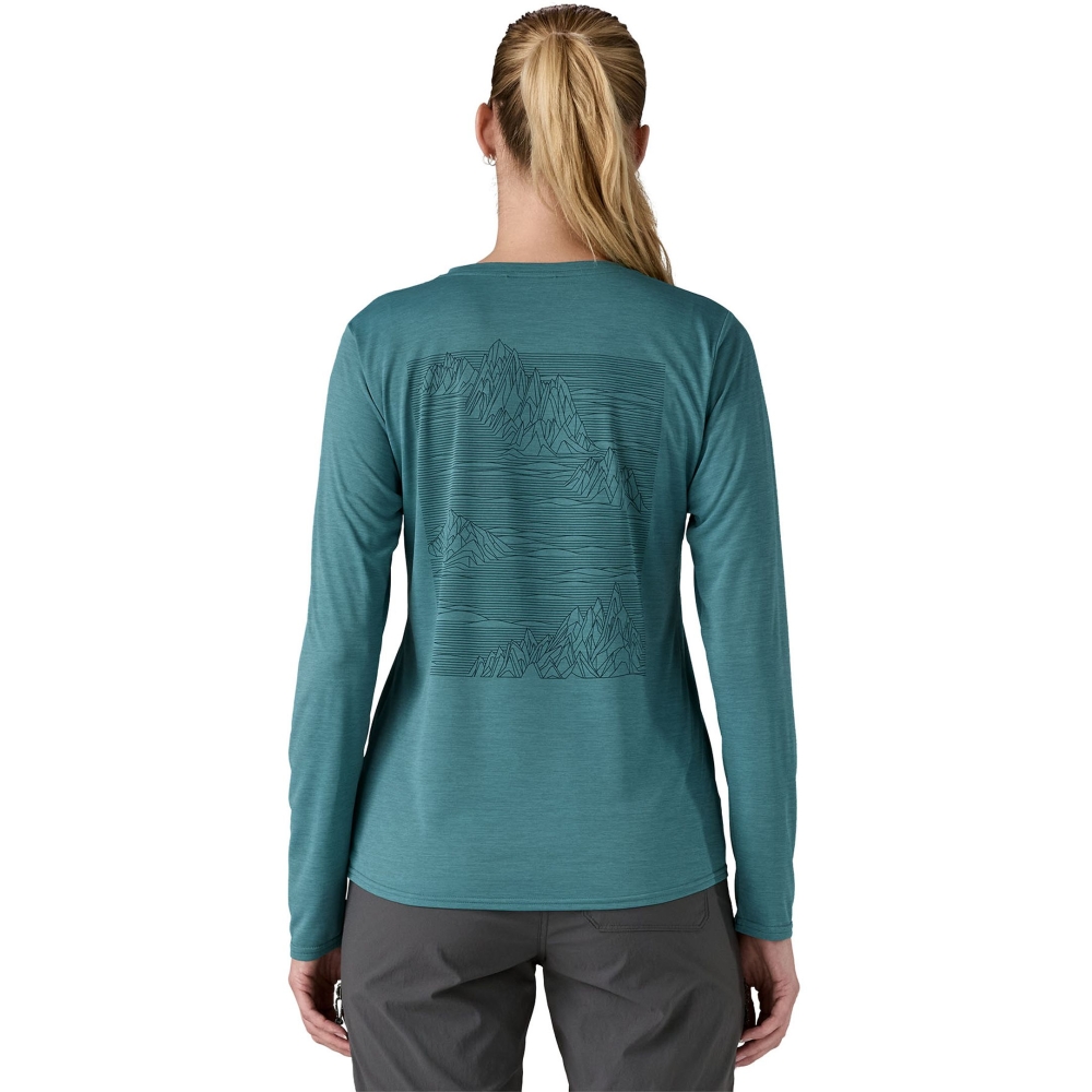 Patagonia L/S Cap Cool Daily Graphic Shirt Women's Strataspire: Wetland Blue X-Dy 45205-SWLX shirts en tops online bestellen bij Kathmandu Outdoor & Travel