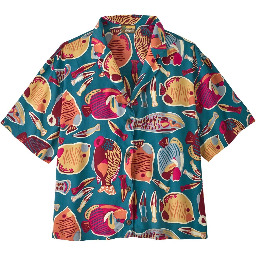 Patagonia Tidal Threads Shirt Women's Wrasse: Wetland Blue 52545-WRWE shirts en tops online bestellen bij Kathmandu Outdoor & Travel
