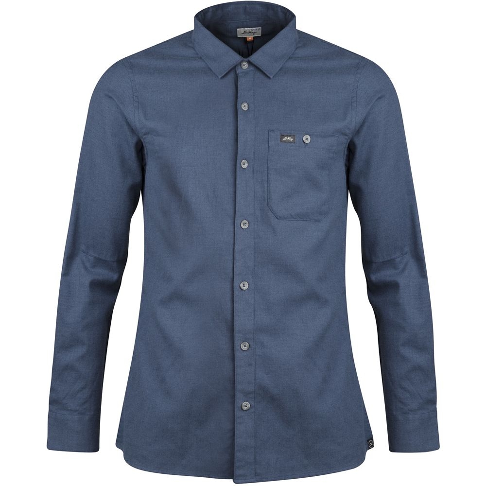Lundhags Ekren Solid LS Shirt Blue 1119104-465 shirts en tops online bestellen bij Kathmandu Outdoor & Travel