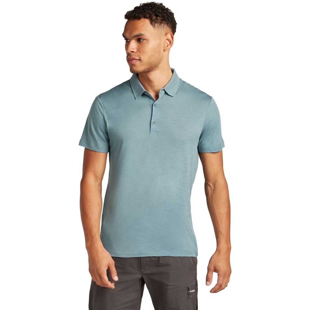 Icebreaker Mer 150 Tech Lite III SS Polo Blue Ash IB0A56WK-0A51 shirts en tops online bestellen bij Kathmandu Outdoor & Travel