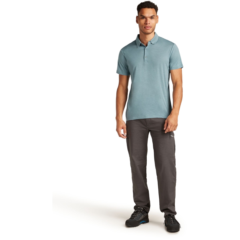 Icebreaker Mer 150 Tech Lite III SS Polo Blue Ash IB0A56WK-0A51 shirts en tops online bestellen bij Kathmandu Outdoor & Travel