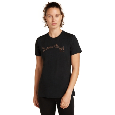 Icebreaker  Mer 150 Tech Lite SS Tee Airbourne Squ Women's Black