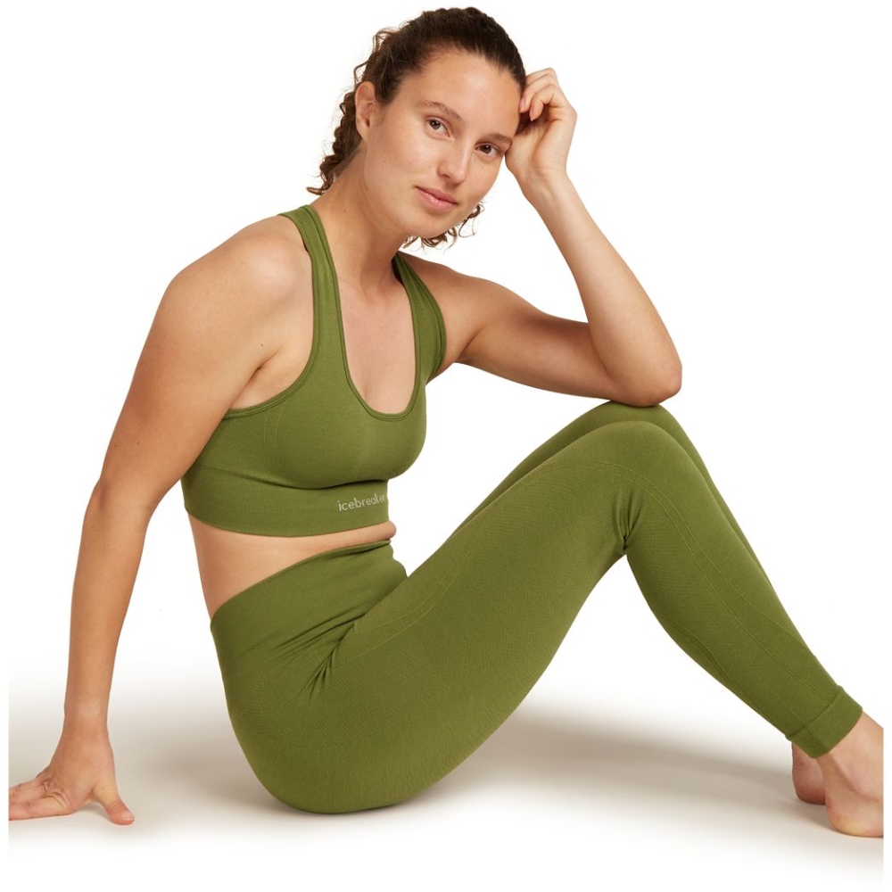 Icebreaker Mer 260 Zoneknit Seamless Bra Women's Sphagnum IB0A56XN-0BD1 onderkleding/thermokleding online bestellen bij Kathmandu Outdoor & Travel