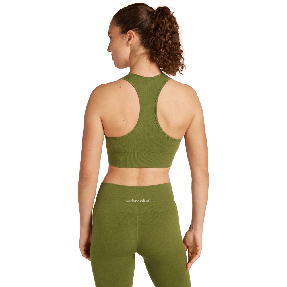 Icebreaker Mer 260 Zoneknit Seamless Bra Women's Sphagnum IB0A56XN-0BD1 onderkleding/thermokleding online bestellen bij Kathmandu Outdoor & Travel