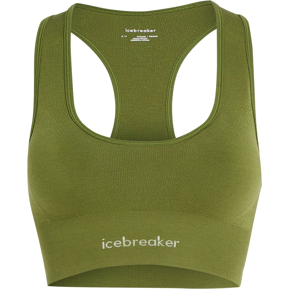 Icebreaker Mer 260 Zoneknit Seamless Bra Women's Sphagnum IB0A56XN-0BD1 onderkleding/thermokleding online bestellen bij Kathmandu Outdoor & Travel