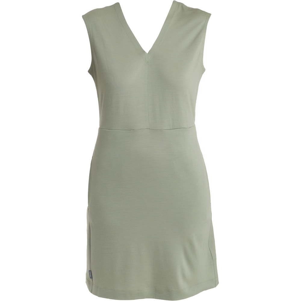 Icebreaker Mer 200 Granary Sleeveless V Neck Dres Women's Lichen IB0A56XS-A741 jurken en rokken online bestellen bij Kathmandu Outdoor & Travel