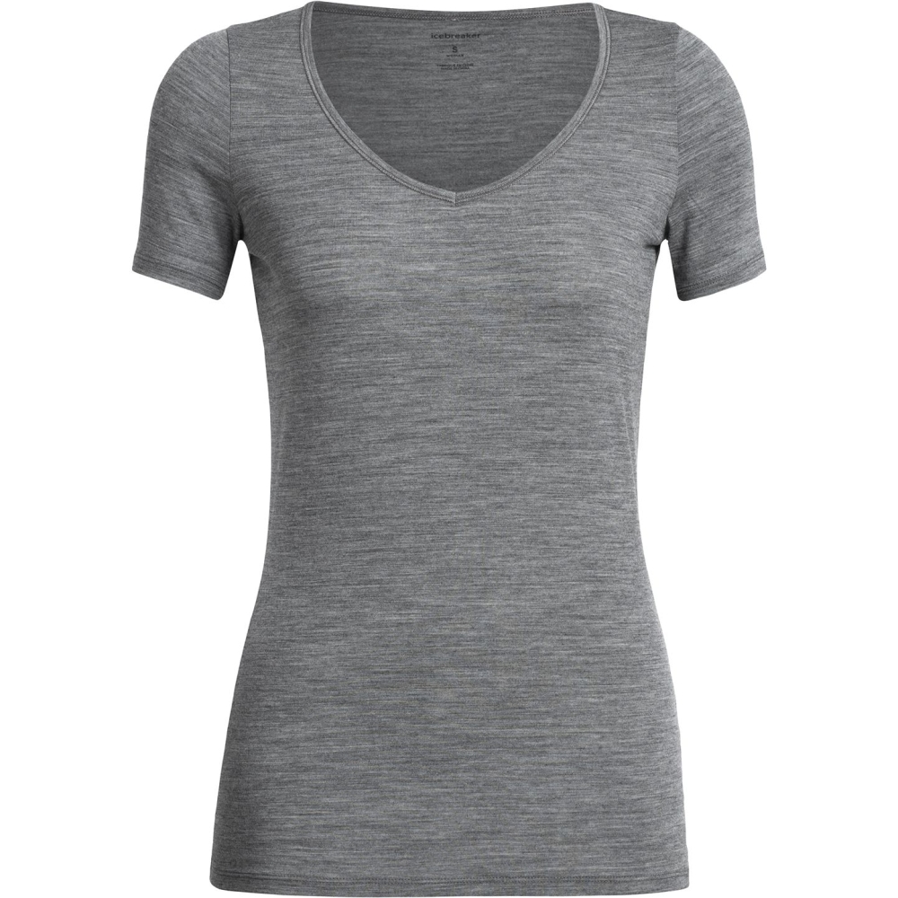Icebreaker Siren SS Sweetheart Women's Gristone Hthr IB103062-0131 onderkleding/thermokleding online bestellen bij Kathmandu Outdoor & Travel