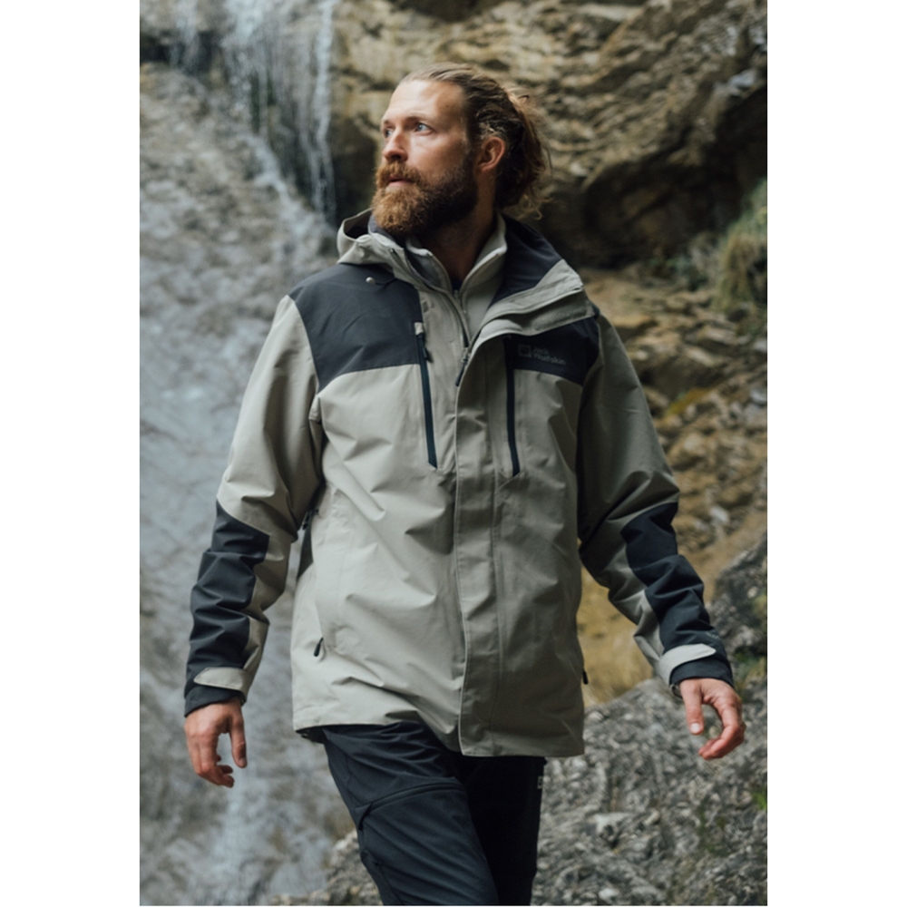 Jack Wolfskin Jasper 2L Jacket stone 1108373-4030 jassen online bestellen bij Kathmandu Outdoor & Travel