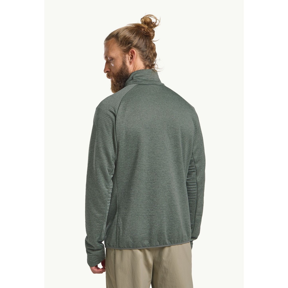 Jack Wolfskin Taiga Full Zip slate green A64200-4136 fleeces en truien online bestellen bij Kathmandu Outdoor & Travel