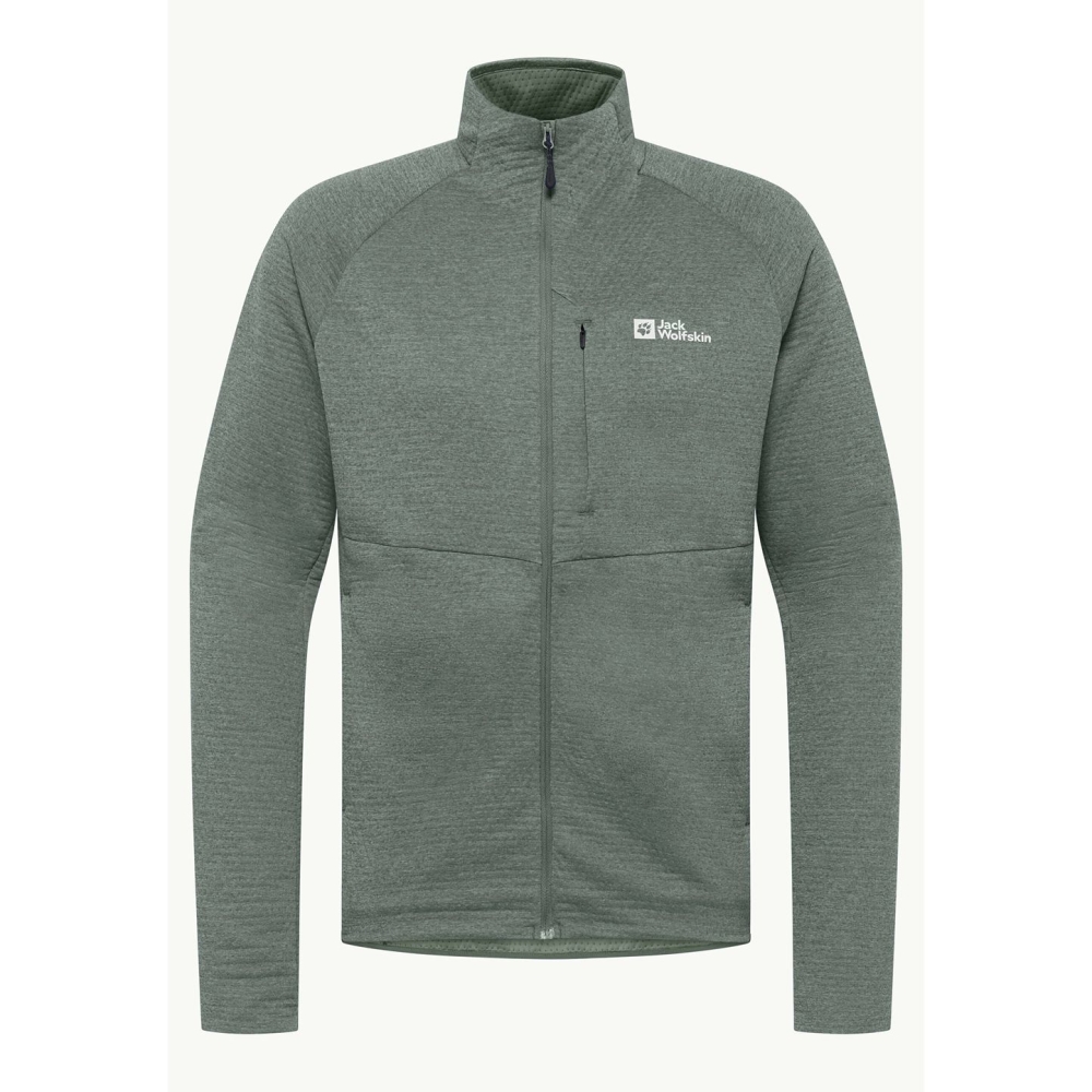Jack Wolfskin Taiga Full Zip slate green A64200-4136 fleeces en truien online bestellen bij Kathmandu Outdoor & Travel