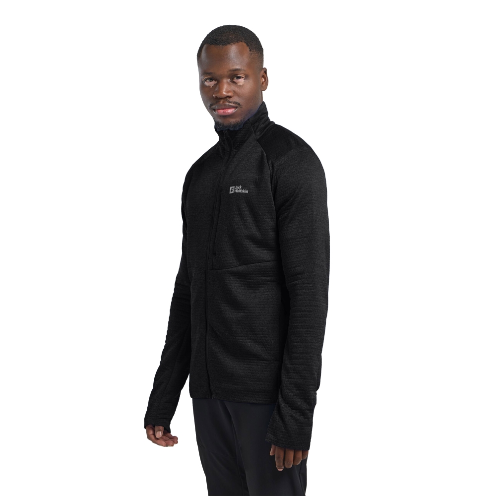 Jack Wolfskin Taiga Full Zip black A64200-6000 fleeces en truien online bestellen bij Kathmandu Outdoor & Travel