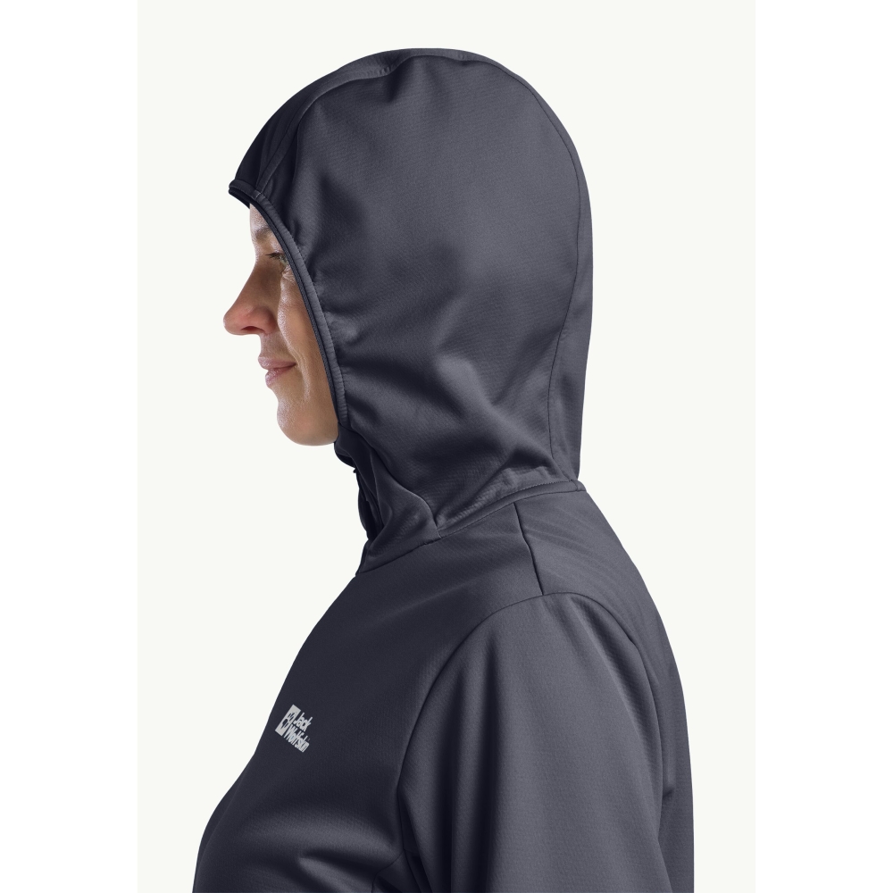 Jack Wolfskin Feldberg Hoody Women's graphite A63971-1388 fleeces en truien online bestellen bij Kathmandu Outdoor & Travel