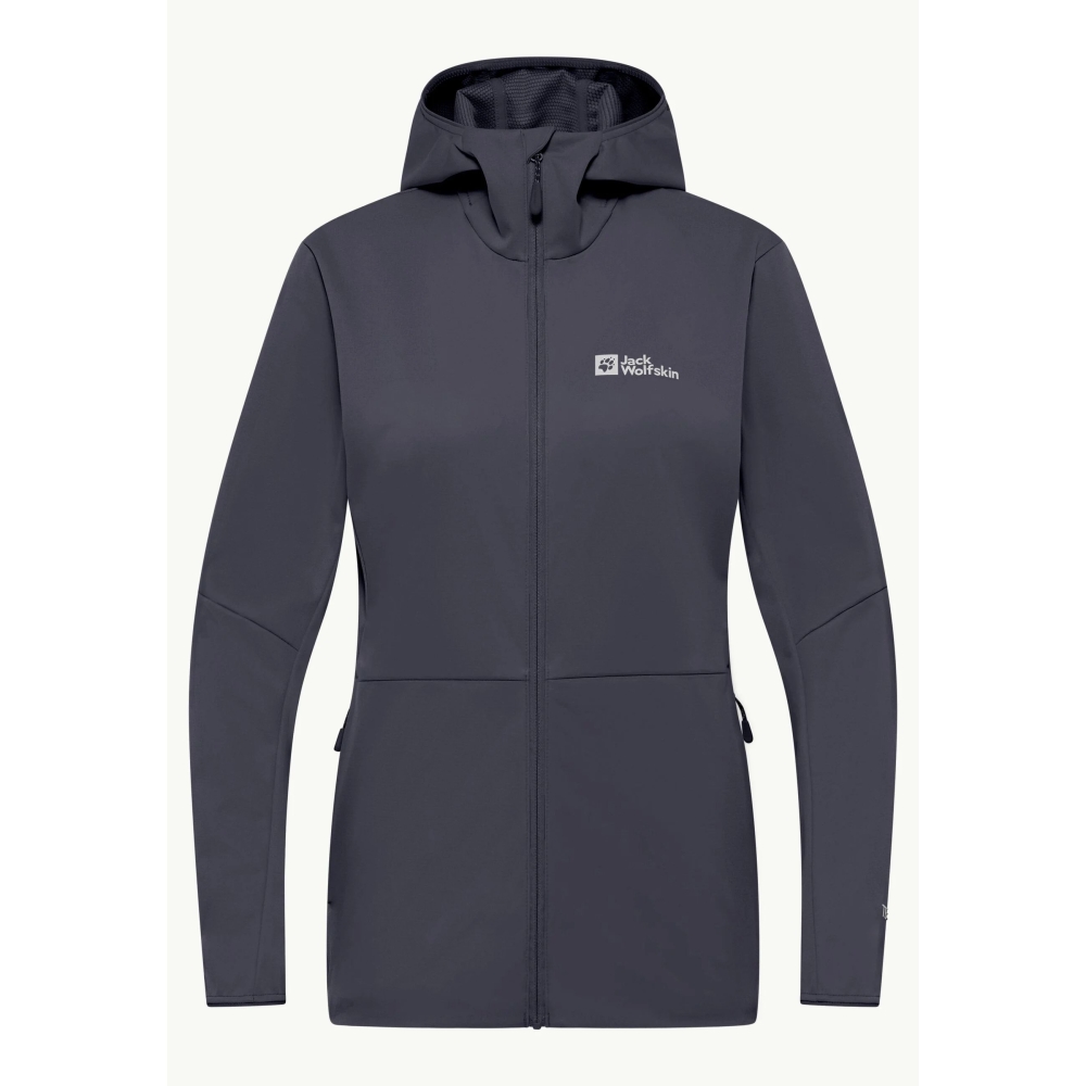 Jack Wolfskin Feldberg Hoody Women's graphite A63971-1388 fleeces en truien online bestellen bij Kathmandu Outdoor & Travel