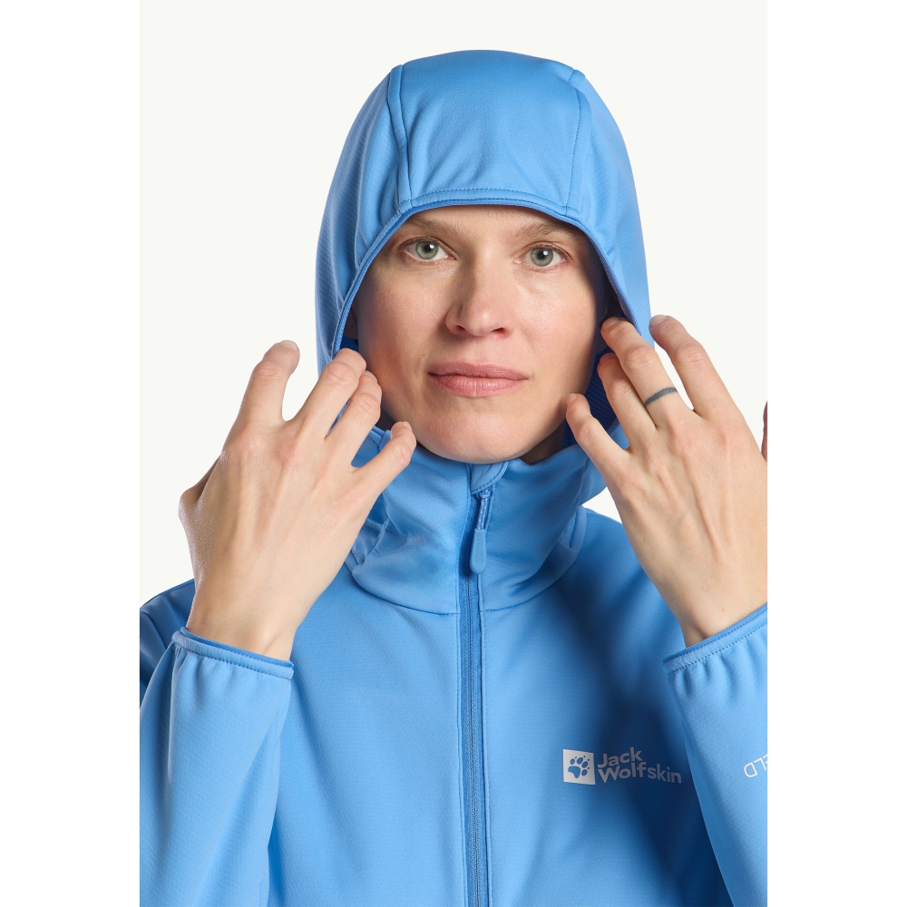 Jack Wolfskin Feldberg Hoody Women's mid blue A63971-C0454 fleeces en truien online bestellen bij Kathmandu Outdoor & Travel