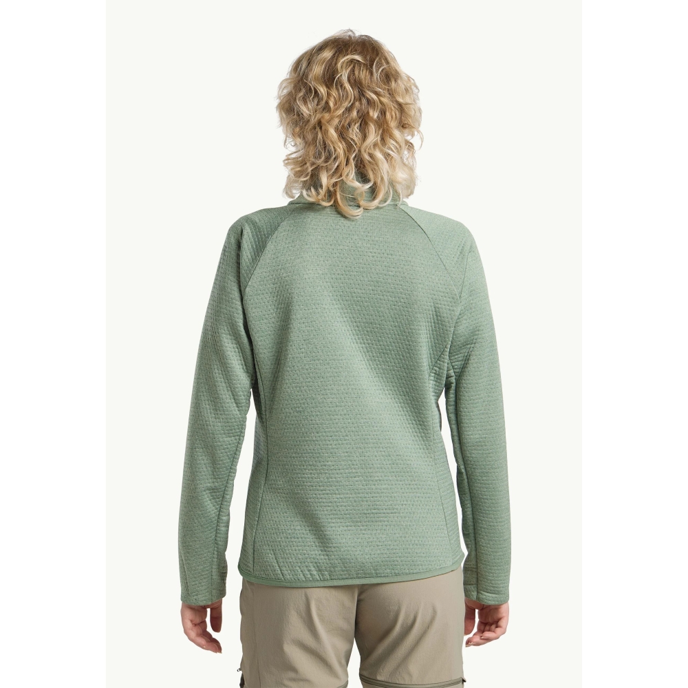 Jack Wolfskin Taiga Full Zip Women's eucalyptus A64201-4029 fleeces en truien online bestellen bij Kathmandu Outdoor & Travel