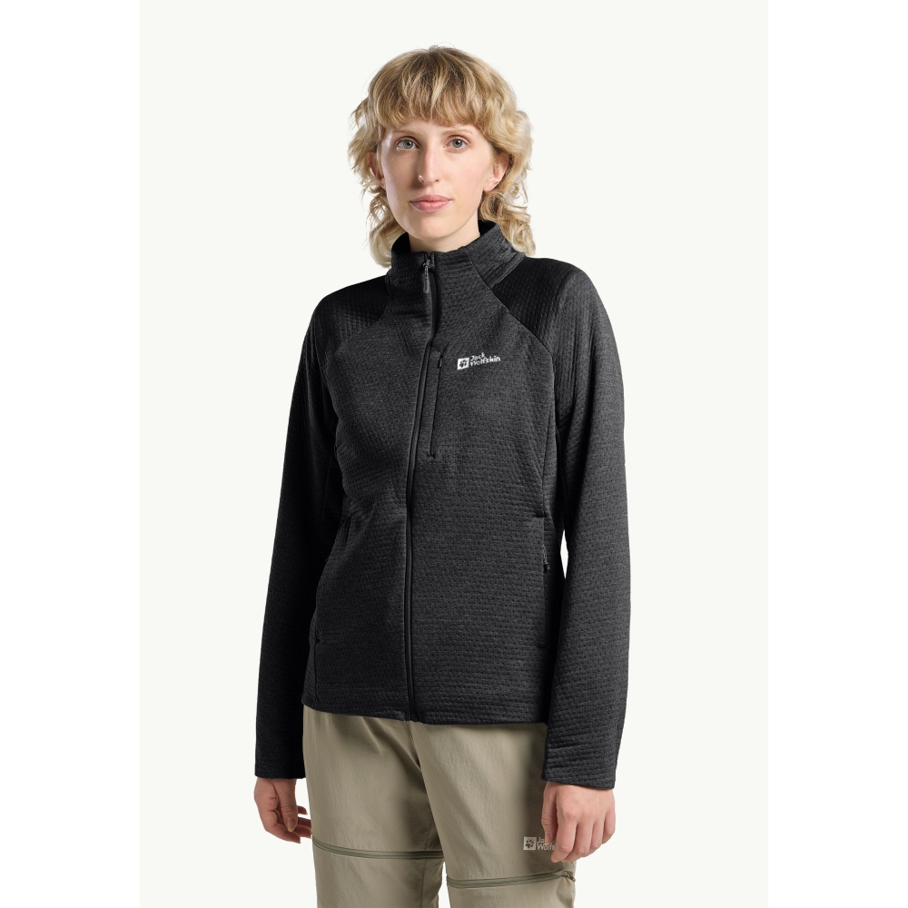Jack Wolfskin Taiga Full Zip Women's black A64201-6000 fleeces en truien online bestellen bij Kathmandu Outdoor & Travel