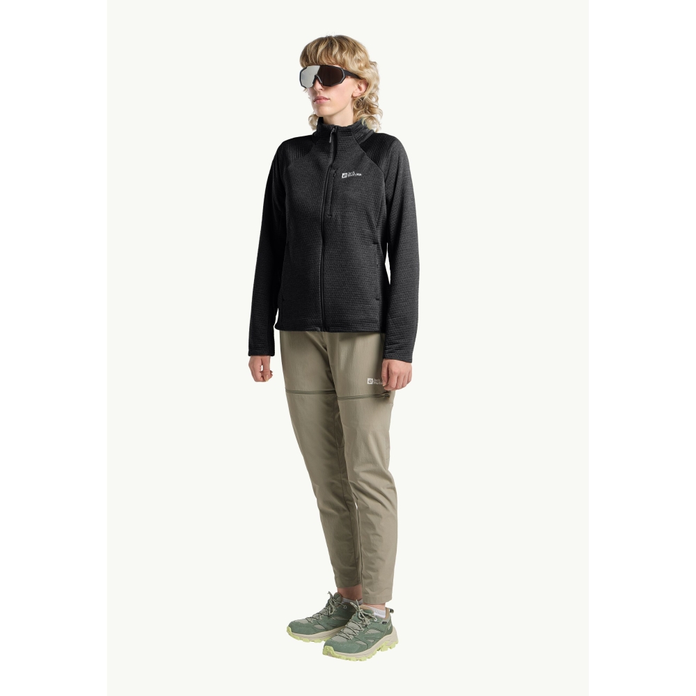 Jack Wolfskin Taiga Full Zip Women's black A64201-6000 fleeces en truien online bestellen bij Kathmandu Outdoor & Travel