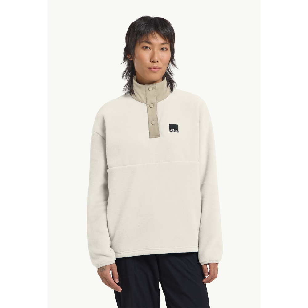 Jack Wolfskin Sumetro Half Zip Women's cotton white A64110-5127 fleeces en truien online bestellen bij Kathmandu Outdoor & Travel
