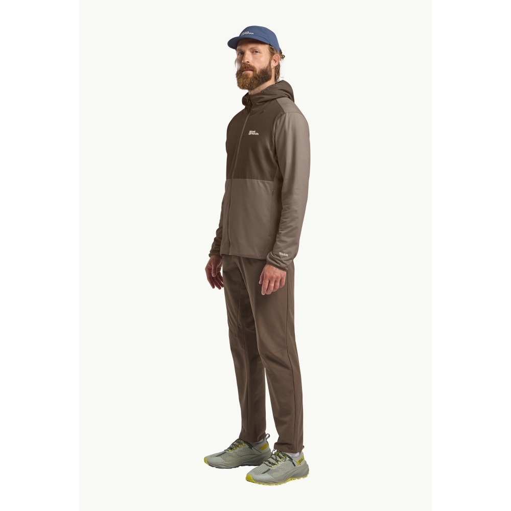 Jack Wolfskin Prelight Trail Hoody cold coffee A63791-5719 fleeces en truien online bestellen bij Kathmandu Outdoor & Travel