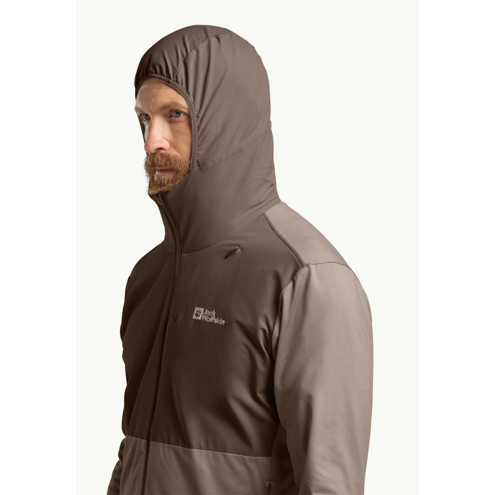 Jack Wolfskin Prelight Trail Hoody cold coffee A63791-5719 fleeces en truien online bestellen bij Kathmandu Outdoor & Travel