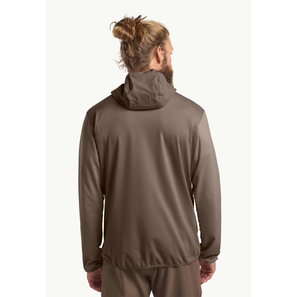 Jack Wolfskin Prelight Trail Hoody cold coffee A63791-5719 fleeces en truien online bestellen bij Kathmandu Outdoor & Travel