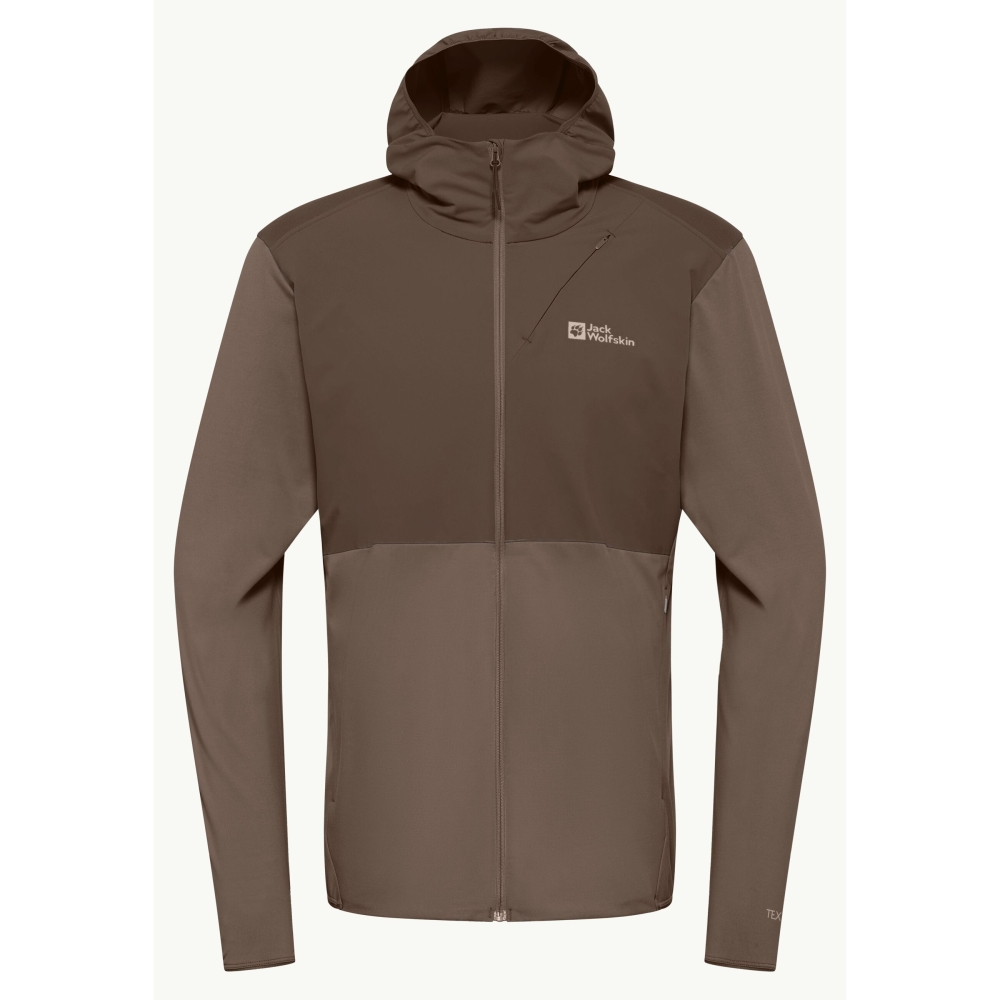 Jack Wolfskin Prelight Trail Hoody cold coffee A63791-5719 fleeces en truien online bestellen bij Kathmandu Outdoor & Travel